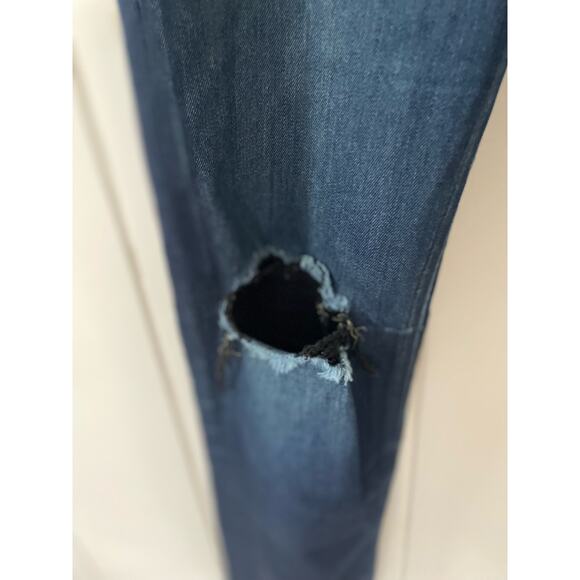 Rag & Bone Ripped Skinny Jeans Size 26 Distressed Busted Knee Dark Rinse Wash - Picture 6 of 12